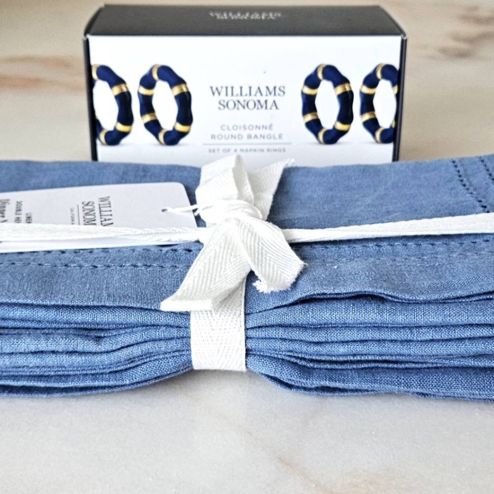 Williams Sonoma Blue Kitchen Linens Set